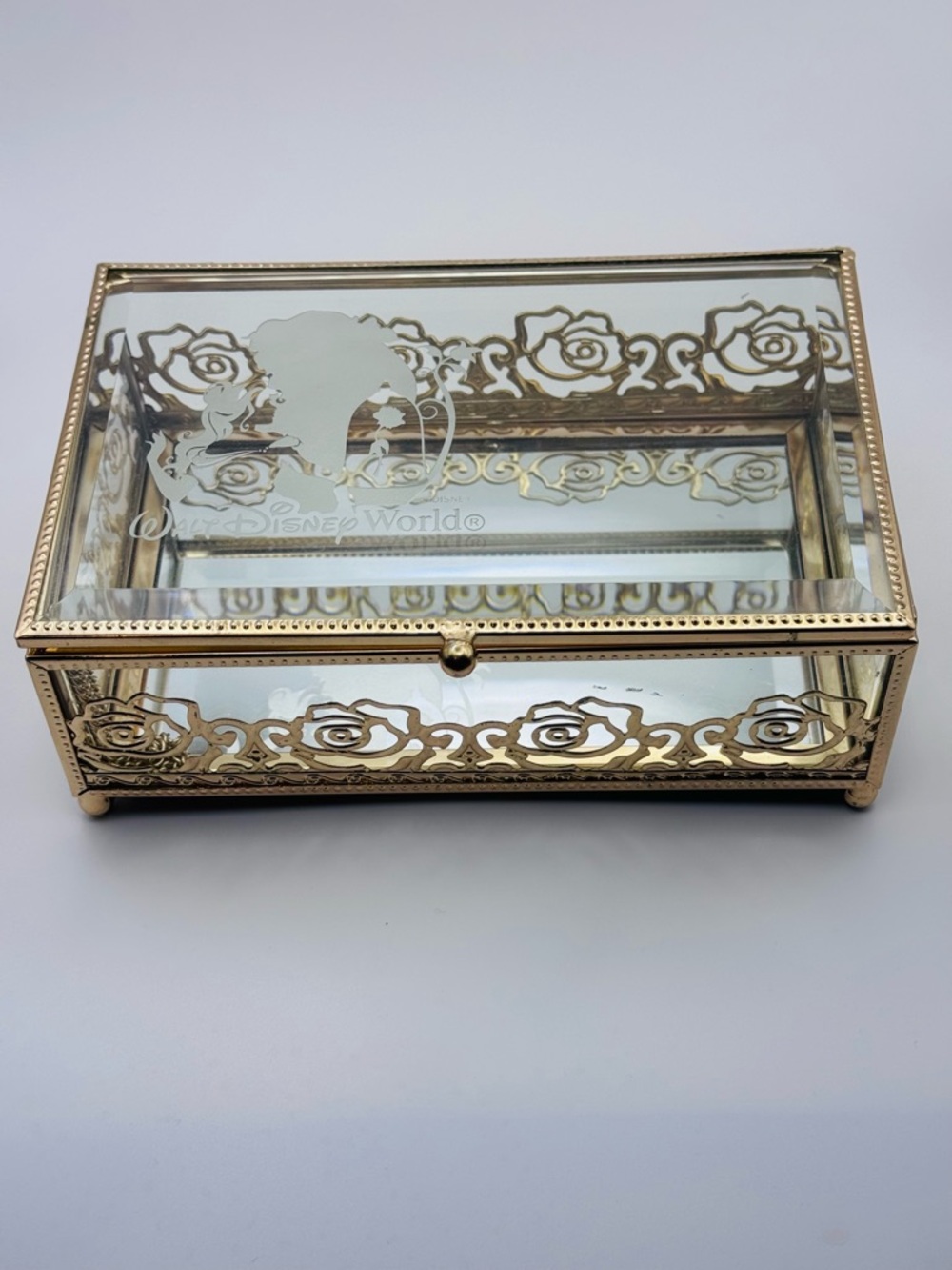 Walt Disney World Arribas Brothers Beauty & The Beast Glass Jewelry Box | EUC - Picture 3 of 8